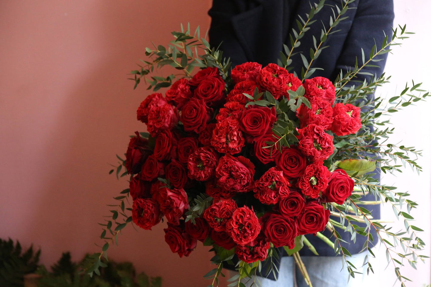 Bouquet de roses rouges Saint Valentin